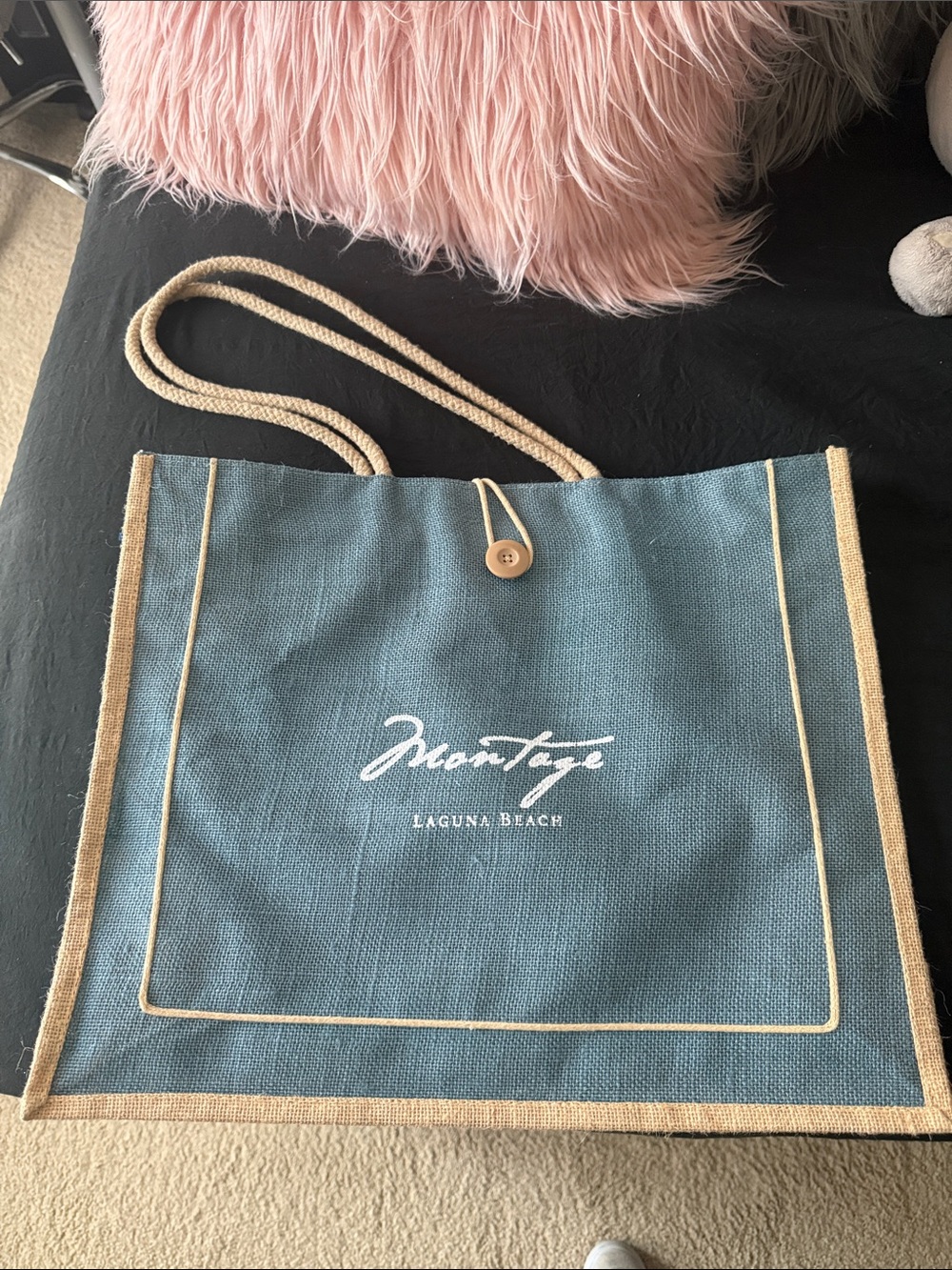 Montage - Laguna Beach. Burlap Tote Bag. New.